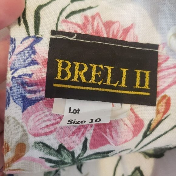 Vintage Floral Belted Dress Spring Garden Tea Party Cottagecore Sz 10 - Picture 12 of 16